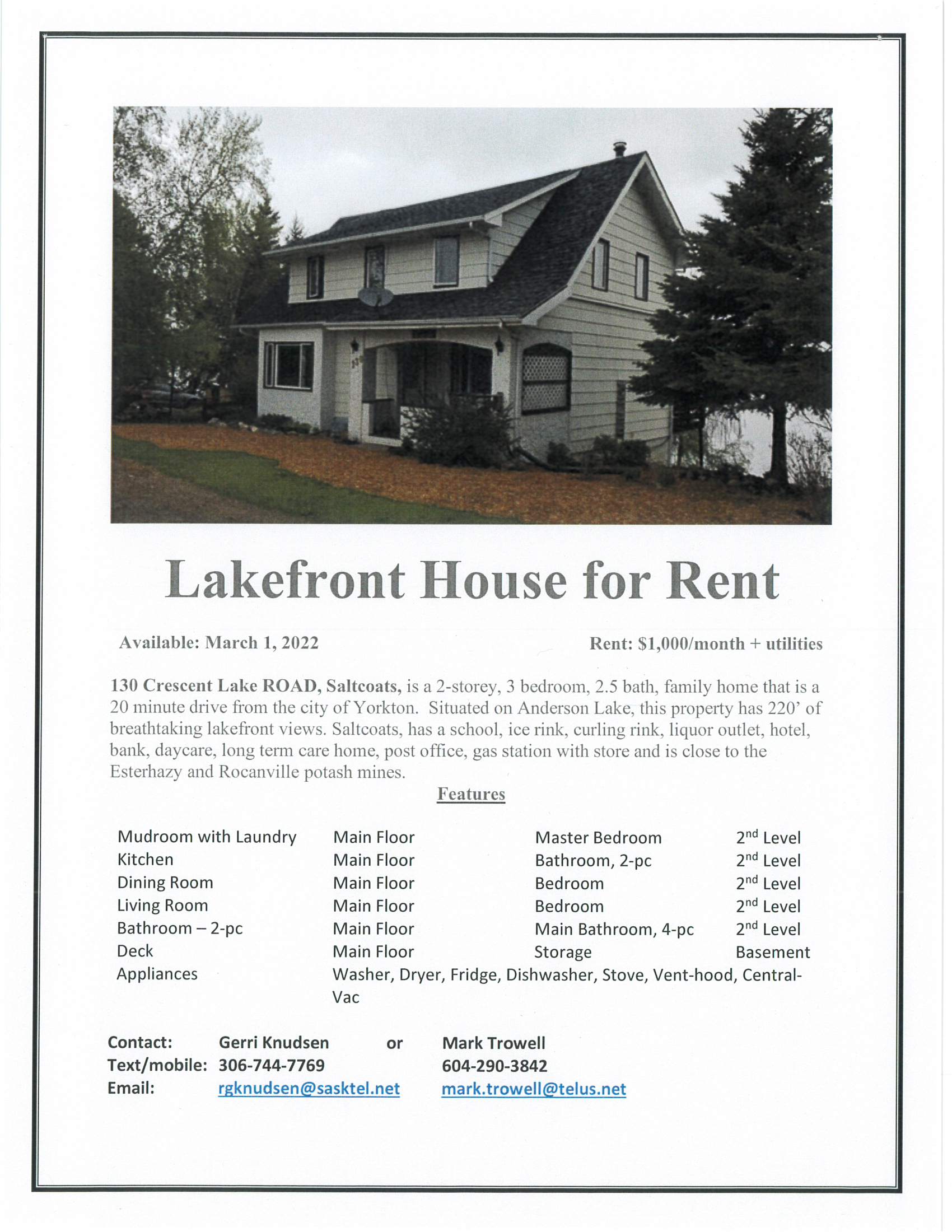 130 Crescent Lake Road for Rent